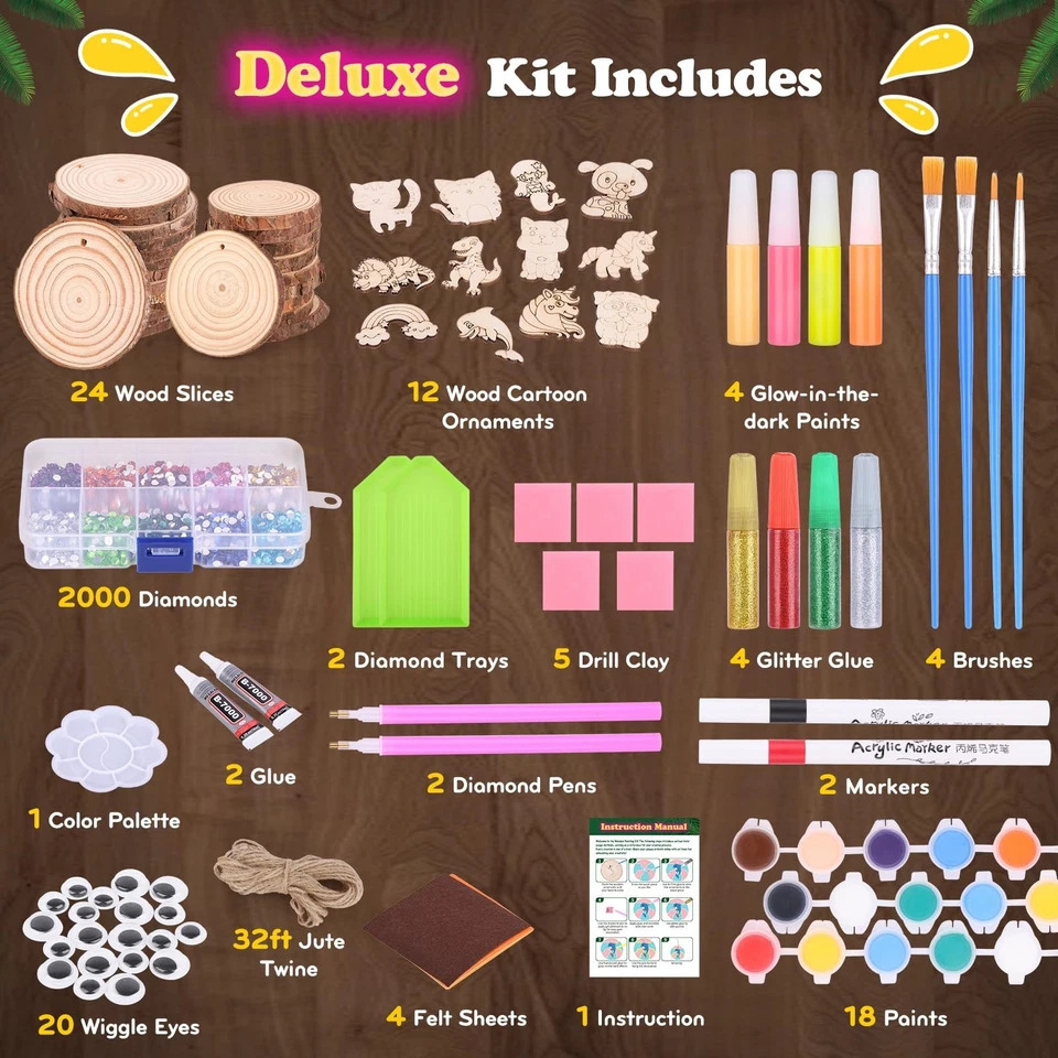 Kids Education Activities - Kit de peinture sur bois qui