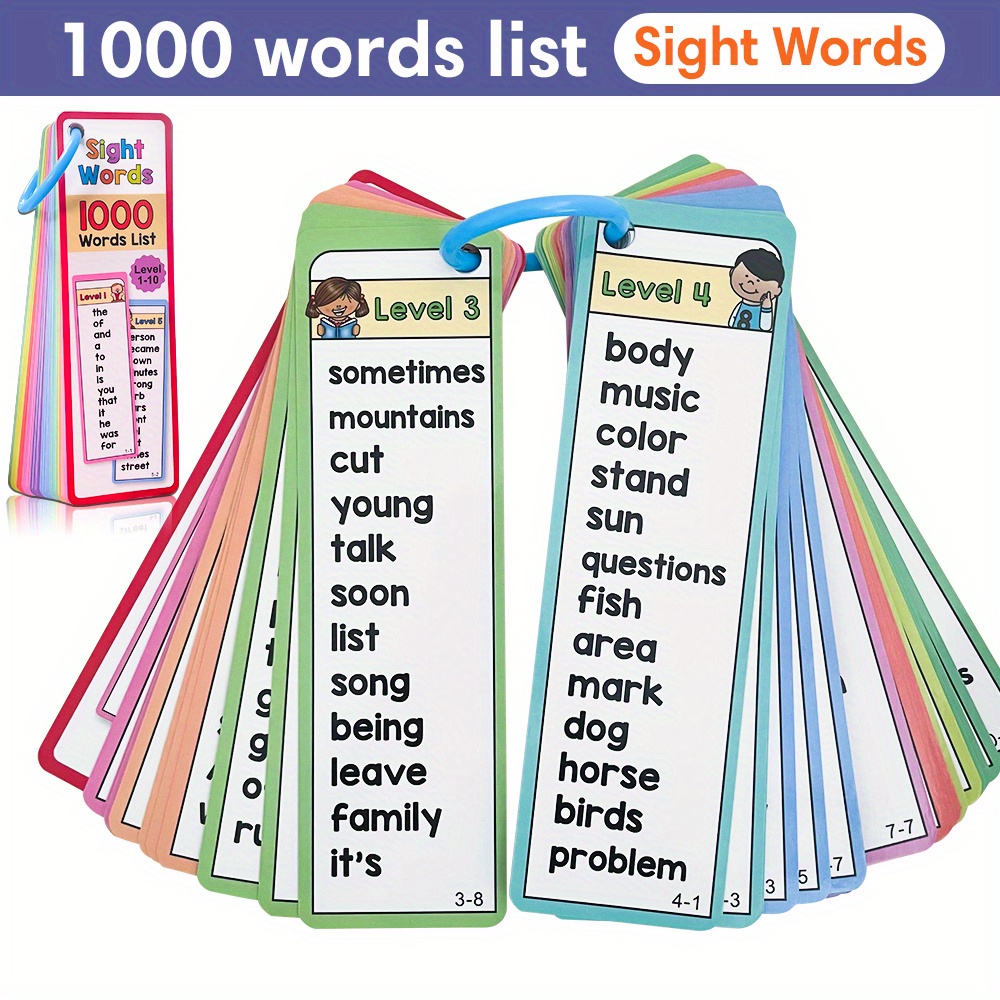Kids Education Activities - Cartes Flash de 1000 mots de