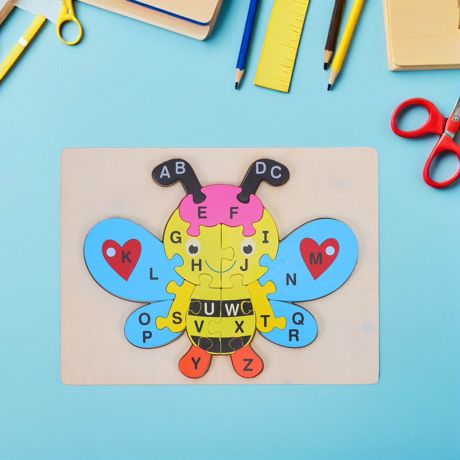 1 jeu de puzzle en bois avec l - Abc Kids Early Education avis et prix